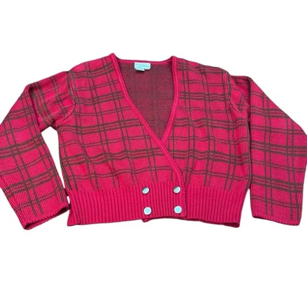 Vintage Hasting and Smith Holiday Knit Sweater‎ Cardigan Medium Oversized Cozy